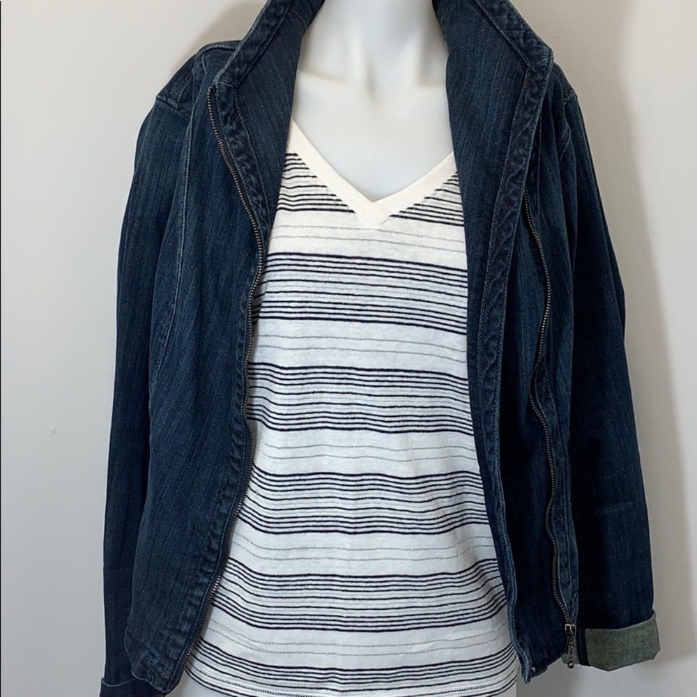 New Gap Layering Tee with metallic stripe Small